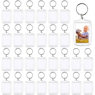 Porte-clés photo - Lot de 30 - Porte-clés cadre photo vide - Porte-clés en acrylique transparent - Transparent - Publicité Porte-clés photo - Lot de 30 - Porte-clés cadre photo vide - Porte-clés en acrylique transparent - Transparent - Publicité