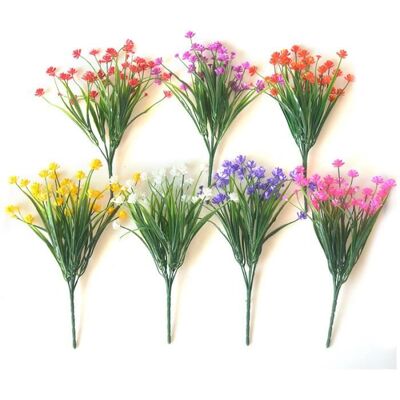 Fleurs artificielles résistantes aux UV sans décoloration pour decoration chambre intérieur et à lextérieur--7 bouquets Vert - Publicité Fleurs artificielles résistantes aux UV sans décoloration pour decoration chambre intérieur et à lextérieur--7 bouquets Vert - Publicité