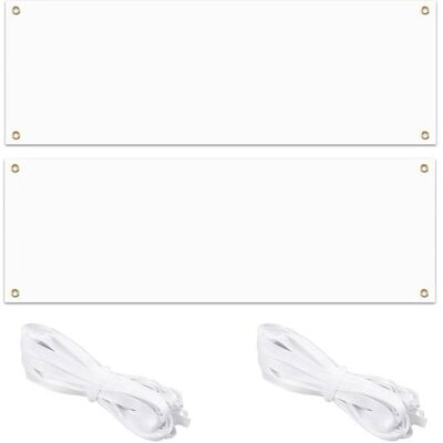 CBHSDGYSAFFDSGDS 2pcs 200x100cm Banderole PersonnaliséeBannières BlancheBanniere Vierge a PeindrePolyester Banniere avec 6m Corde à Suspendre - Publicité CBHSDGYSAFFDSGDS 2pcs 200x100cm Banderole PersonnaliséeBannières BlancheBanniere Vierge a PeindrePolyester Banniere avec 6m Corde à Suspendre - Publicité