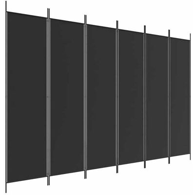 VIDAXL Paravent décor Cloison de séparation séparateur de pièce 6 panneaux Noir 300x200 cm Tissu(1 parcel) LL6007 Noir - Publicité VIDAXL Paravent décor Cloison de séparation séparateur de pièce 6 panneaux Noir 300x200 cm Tissu(1 parcel) LL6007 Noir - Publicité