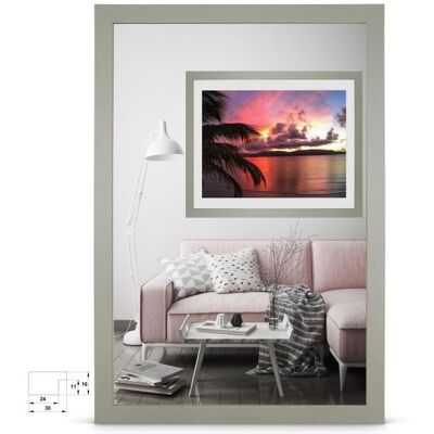 Rahmengalerie24 cadre photo 50x100 cm cadre gris bois verre acrylique sans passe-partout cadre portrait cadre photo cadre ou cadre Gris - Publicité Rahmengalerie24 cadre photo 50x100 cm cadre gris bois verre acrylique sans passe-partout cadre portrait cadre photo cadre ou cadre Gris - Publicité