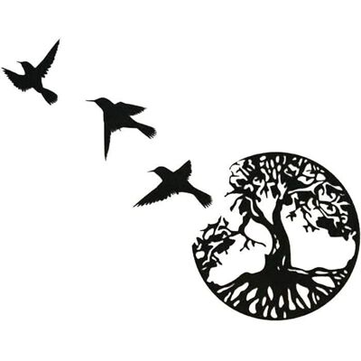 BIGILANTUH Art Mural en Métal Arbre De Vie avec Oiseaux Déco Noir Décoration Murale Décor Dintérieur Yolistar Noir - Publicité BIGILANTUH Art Mural en Métal Arbre De Vie avec Oiseaux Déco Noir Décoration Murale Décor Dintérieur Yolistar Noir - Publicité