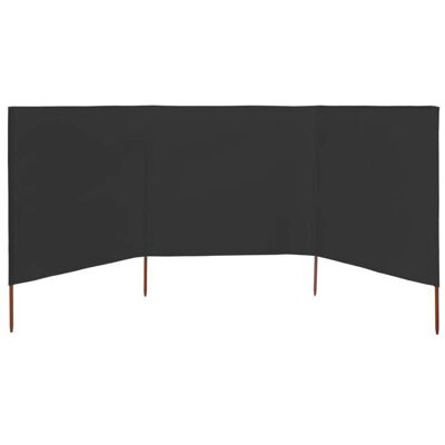 VIDAXL Black Month Paravent 3 panneaux - SOLOMON - contre-vent - Tissu 400 x 80 cm Anthracite LL2847 Gris - Publicité VIDAXL Black Month Paravent 3 panneaux - SOLOMON - contre-vent - Tissu 400 x 80 cm Anthracite LL2847 Gris - Publicité