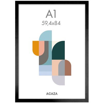 ACAZA Fotokader A1 - 594 x 84 cm - Foto Kader in MDF Hout - Zwart Noir - Publicité ACAZA Fotokader A1 - 594 x 84 cm - Foto Kader in MDF Hout - Zwart Noir - Publicité