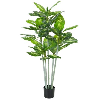 Plante artificielle calathea HOMCOM hauteur 150 cm pot ciment 53 feuilles - intérieur Vert - Publicité Plante artificielle calathea HOMCOM hauteur 150 cm pot ciment 53 feuilles - intérieur Vert - Publicité