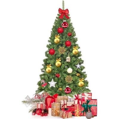 GOPLUS Sapin de Noël Artificiel 1346 Branches en Forme d’Épicéa Aiguilles en PVC Système Parapluie Décoration de Noël 230cm Vert - Publicité GOPLUS Sapin de Noël Artificiel 1346 Branches en Forme d’Épicéa Aiguilles en PVC Système Parapluie Décoration de Noël 230cm Vert - Publicité
