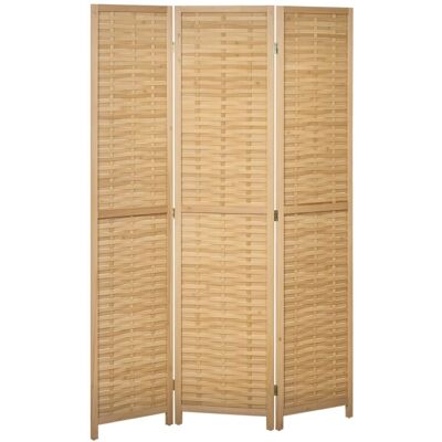 Paravent en bois - HOMCOM - 3 panneaux - 120 x 170 cm - séparateur de pièce pliable - en bambou - naturel clair Beige - Publicité Paravent en bois - HOMCOM - 3 panneaux - 120 x 170 cm - séparateur de pièce pliable - en bambou - naturel clair Beige - Publicité