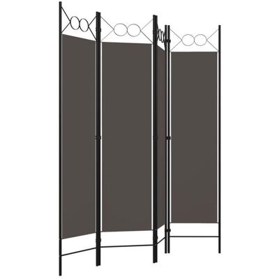 VIDAXL Paravent InterieurCadre stable Anthracite - Cloison de séparation 4 panneaux Anthracite 160x180cm 3.14 Kg 660773 1669896 - Publicité VIDAXL Paravent InterieurCadre stable Anthracite - Cloison de séparation 4 panneaux Anthracite 160x180cm 3.14 Kg 660773 1669896 - Publicité