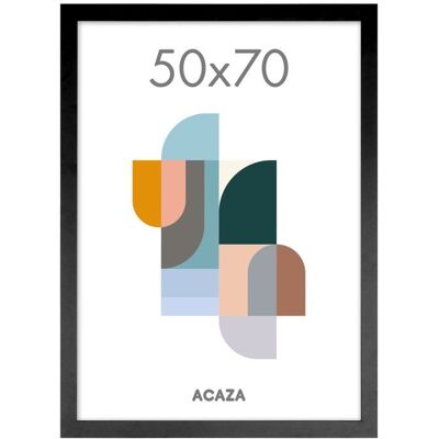 ACAZA Fotokader voor Fotos van 50x70cm - MDF Houten Fotolijst - Zwart Noir - Publicité ACAZA Fotokader voor Fotos van 50x70cm - MDF Houten Fotolijst - Zwart Noir - Publicité