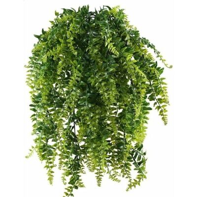 RNEMITERY 2pcs Fougère Artificielle Tombante 90cm Plante Tombante Plastique Lierre Artificiel Guirlande Feuille Verte Liane à Suspendre Label - Publicité RNEMITERY 2pcs Fougère Artificielle Tombante 90cm Plante Tombante Plastique Lierre Artificiel Guirlande Feuille Verte Liane à Suspendre Label - Publicité