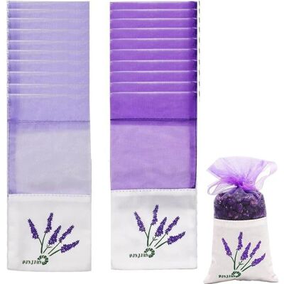 Sachets Lavande Vide Lot de 20 pièces Cordon de Serrage en Gaze et Coton Sachets en Organza Sacs Vides en Coton (Violet) - Publicité Sachets Lavande Vide Lot de 20 pièces Cordon de Serrage en Gaze et Coton Sachets en Organza Sacs Vides en Coton (Violet) - Publicité
