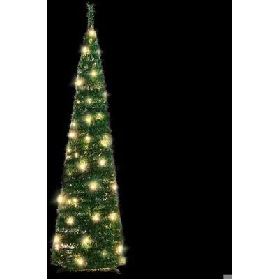 VIDAXL Sapin de Noël artificiel escamotable 50 LED vert 120 cm BONNE3522 Vert - Publicité VIDAXL Sapin de Noël artificiel escamotable 50 LED vert 120 cm BONNE3522 Vert - Publicité