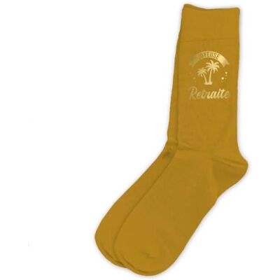 JOUR DE FETE Chaussettes pour femme - Joyeuse Retraite Blanc - Publicité JOUR DE FETE Chaussettes pour femme - Joyeuse Retraite Blanc - Publicité