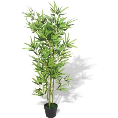 vidaXL Plante artificielle avec pot Bambou 120 cm Vert Vert - Publicité vidaXL Plante artificielle avec pot Bambou 120 cm Vert Vert - Publicité