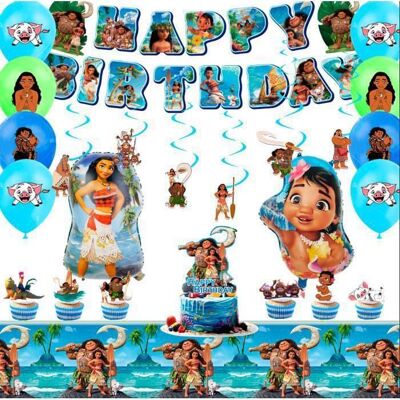 Décoration Anniversaire - INBOXXARTY - Moana - Multicolore - Fournitures de Fête - Enfant - Publicité Décoration Anniversaire - INBOXXARTY - Moana - Multicolore - Fournitures de Fête - Enfant - Publicité