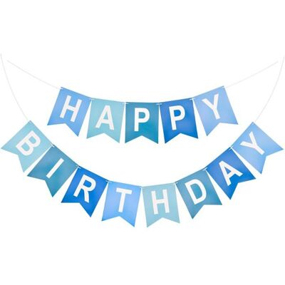 Banderole Joyeux Anniversaire Bleue Décoration Murale pour Fête 13 Drapeaux en Carton Réutilisable - Publicité Banderole Joyeux Anniversaire Bleue Décoration Murale pour Fête 13 Drapeaux en Carton Réutilisable - Publicité