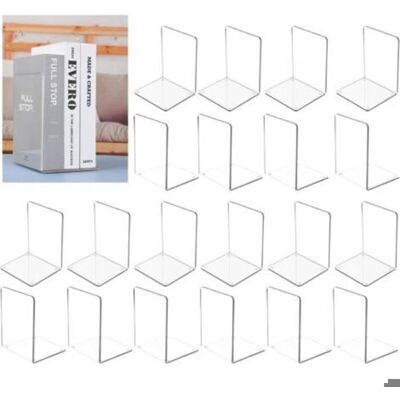 Serre-livres acrylique transparent - OKZ® - 20 pièces - Antidérapant - Dimensions 18x12 cm - Organisateur détagère - Publicité Serre-livres acrylique transparent - OKZ® - 20 pièces - Antidérapant - Dimensions 18x12 cm - Organisateur détagère - Publicité