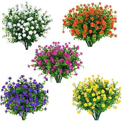 Lot de 15 bouquets de fleurs artificielles dextérieur arbustes en plastique synthétique résistants aux UV pour vase dintérieur - Publicité Lot de 15 bouquets de fleurs artificielles dextérieur arbustes en plastique synthétique résistants aux UV pour vase dintérieur - Publicité