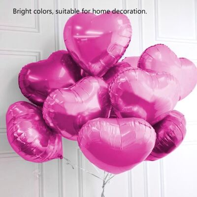 Ballon en aluminium - VVIKIZY - Cœur - 10 pièces - 10 pouces - Rose rouge - Décoration de fête Rose - Publicité Ballon en aluminium - VVIKIZY - Cœur - 10 pièces - 10 pouces - Rose rouge - Décoration de fête Rose - Publicité
