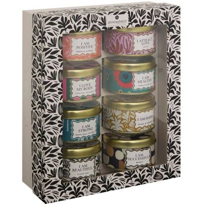 ATMOSPHERA CRÉATEUR D'INTÉRIEUR Coffret 8 bougies parfumées Sujan pot métal - Atmosphera Créateur dintérieur Jaune - Publicité ATMOSPHERA CRÉATEUR D'INTÉRIEUR Coffret 8 bougies parfumées Sujan pot métal - Atmosphera Créateur dintérieur Jaune - Publicité