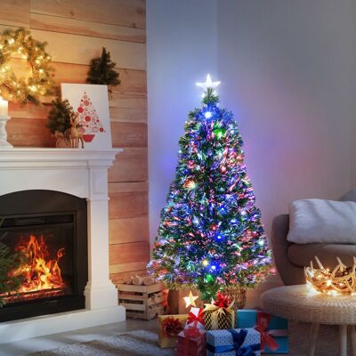 Generic Sapin de Noël sapin artificiel Lumineux 130 Branches Fibre Optique LED Multicolore + Support Pied Etoile Sommet Brillante Vert Vert - Publicité Generic Sapin de Noël sapin artificiel Lumineux 130 Branches Fibre Optique LED Multicolore + Support Pied Etoile Sommet Brillante Vert Vert - Publicité