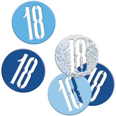 Unique Confettis bleu/gris Age 18 ans Bleu - Publicité Unique Confettis bleu/gris Age 18 ans Bleu - Publicité