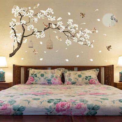 ZEMINPEOEL Stickers Muraux 187 * 128 Cm Grand Taille Arbre Stickers Muraux Fleur Home Decor Papiers Peints - Publicité ZEMINPEOEL Stickers Muraux 187 * 128 Cm Grand Taille Arbre Stickers Muraux Fleur Home Decor Papiers Peints - Publicité