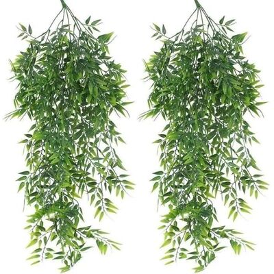 4Pcs Plante Artificielle Tombante - Artificiel Feuilles de Bambou Plante Suspendue - pour Intérieure Extérieure Déco Balcon Jardin Vert - Publicité 4Pcs Plante Artificielle Tombante - Artificiel Feuilles de Bambou Plante Suspendue - pour Intérieure Extérieure Déco Balcon Jardin Vert - Publicité