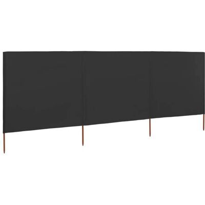 VIDAXL Anthracite Paravent dextérieur - BKM - Paravent 3 panneaux Tissu 400 x 80 cm Anthracite_0990947 Gris - Publicité VIDAXL Anthracite Paravent dextérieur - BKM - Paravent 3 panneaux Tissu 400 x 80 cm Anthracite_0990947 Gris - Publicité