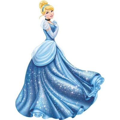 Stickers repositionnables - ROOMMATES - CENDRILLON - 102x75cm - PVC - Décoration murale Bleu - Publicité Stickers repositionnables - ROOMMATES - CENDRILLON - 102x75cm - PVC - Décoration murale Bleu - Publicité