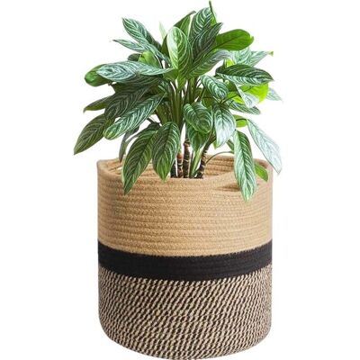 VANGUARDIS Panier pour plantes dintérieur pot de fleurs tressé pour balcon panier de rangement décoratif 20 cm de diamètre - Publicité VANGUARDIS Panier pour plantes dintérieur pot de fleurs tressé pour balcon panier de rangement décoratif 20 cm de diamètre - Publicité