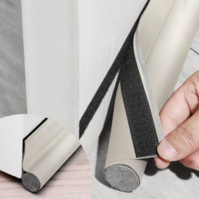Bas de porte unilatéral - AIMOONSA - 96 cm - Cuir PU - Réduction bruit et courants dair - Découpable Blanc - Publicité Bas de porte unilatéral - AIMOONSA - 96 cm - Cuir PU - Réduction bruit et courants dair - Découpable Blanc - Publicité