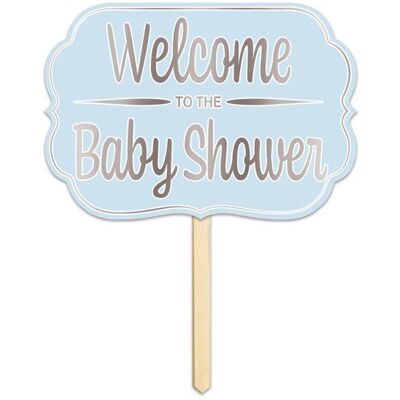 360 Degrees Panneau en carton welcome to the baby shower bleu 25 x 36 cm - Bleu Bleu - Publicité 360 Degrees Panneau en carton welcome to the baby shower bleu 25 x 36 cm - Bleu Bleu - Publicité