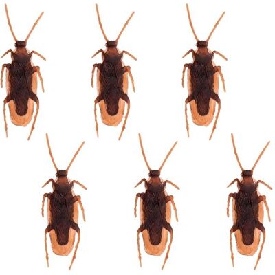Boland Lot de 6 Blattes cafards en plastique 75cm Marron - Publicité Boland Lot de 6 Blattes cafards en plastique 75cm Marron - Publicité