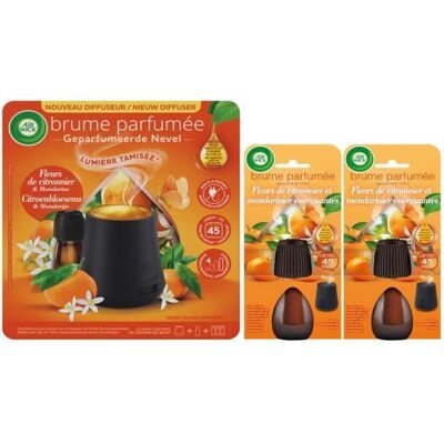 AIR WICK Diffuseur lumineux Fleur de Citronnier 20ml + 2 Recharges Fleur de Citronnier Noir - Publicité AIR WICK Diffuseur lumineux Fleur de Citronnier 20ml + 2 Recharges Fleur de Citronnier Noir - Publicité
