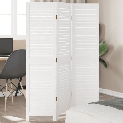 vidaXL Cloison de Séparation 3 Panneaux Séparateur de Pièce Écran dIntimité Paravent de Salon Chambre Blanc Bois de 358829 - Publicité vidaXL Cloison de Séparation 3 Panneaux Séparateur de Pièce Écran dIntimité Paravent de Salon Chambre Blanc Bois de 358829 - Publicité
