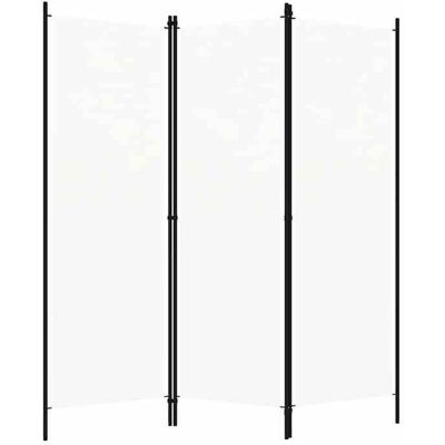 VIDAXL Blanc Paravent intérieurCHIC Cloison de séparation 3 panneaux Blanc 150x180cm @FR75436 Noir - Publicité VIDAXL Blanc Paravent intérieurCHIC Cloison de séparation 3 panneaux Blanc 150x180cm @FR75436 Noir - Publicité