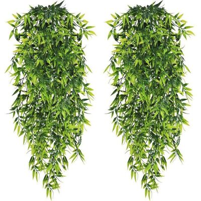 2 pcs Artificielle Feuille de Bambou Plante Feuilles de Bambou Intérieure Extérieure Plantes Tombante Décor Balcon Mur Maison Vert - Publicité 2 pcs Artificielle Feuille de Bambou Plante Feuilles de Bambou Intérieure Extérieure Plantes Tombante Décor Balcon Mur Maison Vert - Publicité