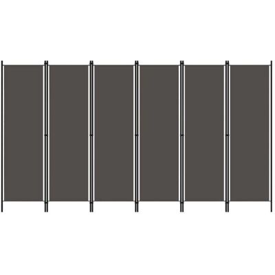 VIDAXL PromoParavent sur Pied LMT - Cloison de séparati Cloison de séparation 6 panneaux Anthracite 300x180cm ( 3266162) Gris - Publicité VIDAXL PromoParavent sur Pied LMT - Cloison de séparati Cloison de séparation 6 panneaux Anthracite 300x180cm ( 3266162) Gris - Publicité