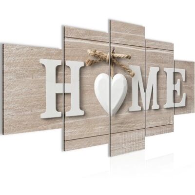 Runa art Tableau Décoration Murale Bois Home 200x100 cm - 5 Panneaux Deco Toile Prêt à Accrocher 014751a Blanc - Publicité Runa art Tableau Décoration Murale Bois Home 200x100 cm - 5 Panneaux Deco Toile Prêt à Accrocher 014751a Blanc - Publicité