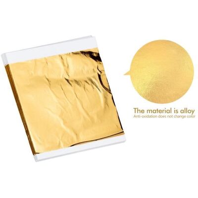 Feuille dor - COCOCITY - 200 pcs (13×13 cm) - cuivre - carré - manucure & loisirs créatifs Jaune - Publicité Feuille dor - COCOCITY - 200 pcs (13×13 cm) - cuivre - carré - manucure & loisirs créatifs Jaune - Publicité