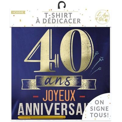 STC T-SHIRT À DÉDICACER 40ANS ANNIVERSAIRE HOMME XL Blanc Blanc - Publicité STC T-SHIRT À DÉDICACER 40ANS ANNIVERSAIRE HOMME XL Blanc Blanc - Publicité
