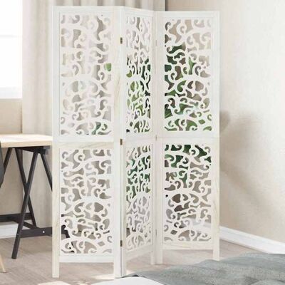 vidaXL Cloison de Séparation 3 Panneaux Séparateur de Pièce Écran dIntimité Paravent de Salon Chambre Blanc Bois de 358733 Blanc - Publicité vidaXL Cloison de Séparation 3 Panneaux Séparateur de Pièce Écran dIntimité Paravent de Salon Chambre Blanc Bois de 358733 Blanc - Publicité