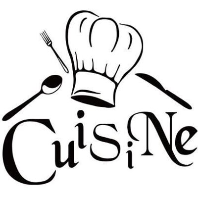 Stickers muraux - Cuisine du Chef français - 57x30cm - PVC non-toxique - Design contemporain - Noir Noir - Publicité Stickers muraux - Cuisine du Chef français - 57x30cm - PVC non-toxique - Design contemporain - Noir Noir - Publicité