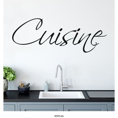 STICKERS MURAUX Sticker Mural - Lumaléa - Cuisine - Noir - 27x73 cm Noir - Publicité STICKERS MURAUX Sticker Mural - Lumaléa - Cuisine - Noir - 27x73 cm Noir - Publicité