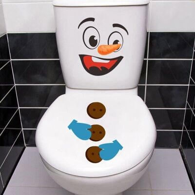 DUSSDOTE Autocollant Noël couvercle WC sticker neige drôle PVC étanche décoration salle de bain - Publicité DUSSDOTE Autocollant Noël couvercle WC sticker neige drôle PVC étanche décoration salle de bain - Publicité