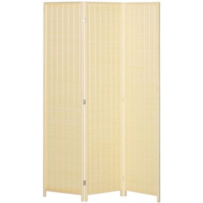 Paravent en bois HOMCOM 3 panneaux 135 x 180 cm séparateur de pièce closion de séparation pliable pour chambre à coucher Blanc - Publicité Paravent en bois HOMCOM 3 panneaux 135 x 180 cm séparateur de pièce closion de séparation pliable pour chambre à coucher Blanc - Publicité