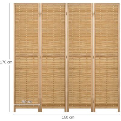 REJIMENEZ2025 Paravent en 4 parties séparation de pièce 160 x 170 cm Cloison pare-vue pliable séparation de pièce en bambou pare-vue pour s Marron - Publicité REJIMENEZ2025 Paravent en 4 parties séparation de pièce 160 x 170 cm Cloison pare-vue pliable séparation de pièce en bambou pare-vue pour s Marron - Publicité