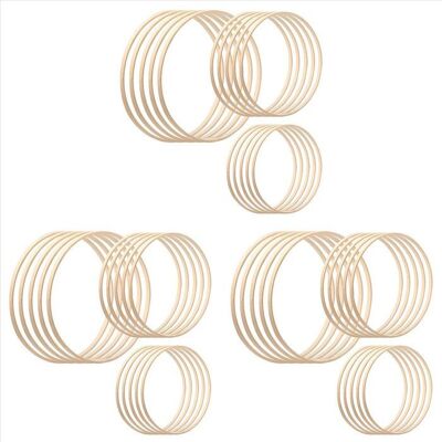 SODIAL Cerceau Floral en Bambou Paquet de 45 3 Tailles Attrape-RêVes Anneau de Cercle en Bois de Bambou pour la DéCoration de Mariage - Publicité SODIAL Cerceau Floral en Bambou Paquet de 45 3 Tailles Attrape-RêVes Anneau de Cercle en Bois de Bambou pour la DéCoration de Mariage - Publicité