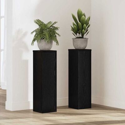 Plante stabilisee Vidaxl Support de Plante 2 pcs Chêne noir 17 x 17 x 60 cm - Publicité Plante stabilisee Vidaxl Support de Plante 2 pcs Chêne noir 17 x 17 x 60 cm - Publicité